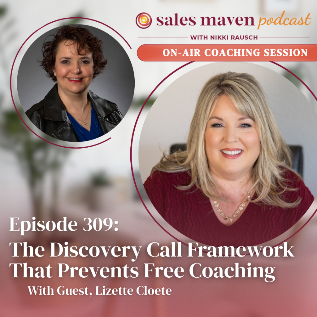 Portrait of two women, Nikki Rausch and Lizette Cloete, promoting coaching session The Discovery Call Framework That Prevents Free Coaching